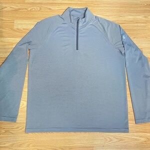Sz L Men’s Under Armour HeatGear Fitted Quarter Zip Long Sleeve Shirt